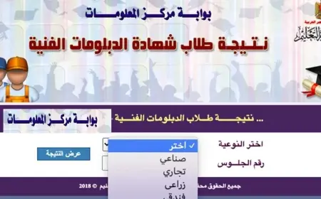 بوابة التعليم الفنى .. نتيجة الدبلومات الفنيه الدور الثاني 2024 برقم الجلوس والاسم ملاحق نظام 3 وخمس سنوات صناعي تجاري زراعي