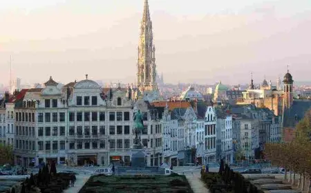 أين تقع بروكسل من مدينة فيرن ومن مدينة دينانت