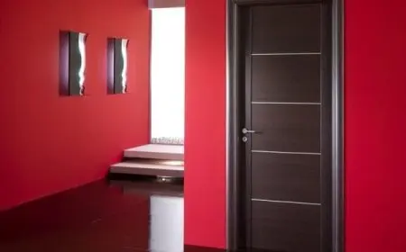 ألوان أبواب خشب لاكيه