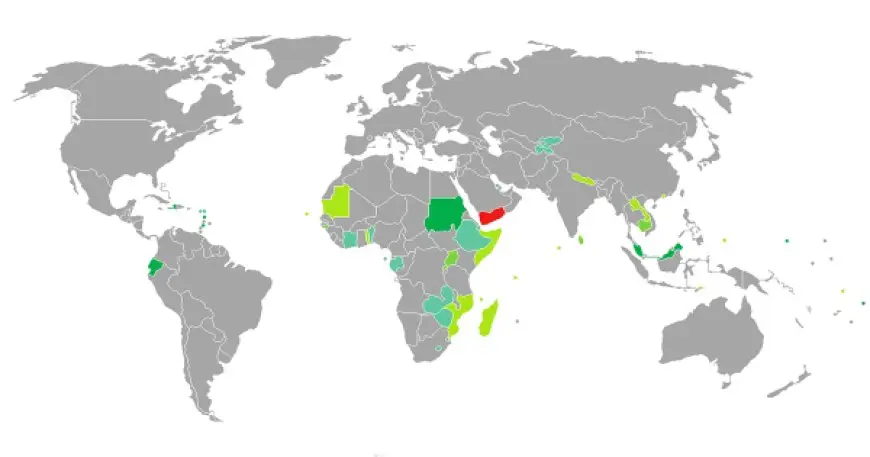 الدول المسموح لليمنيين دخولها بدون تأشيرة على مستوى العالم