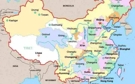 خريطة الصين بالتفصيل