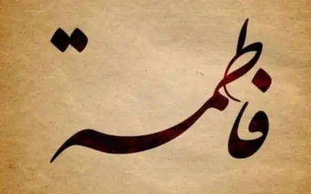 اسم فاطمة مزخرف بالذهب بالإنجليزي