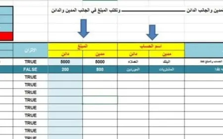 نموذج قيد يومية excel