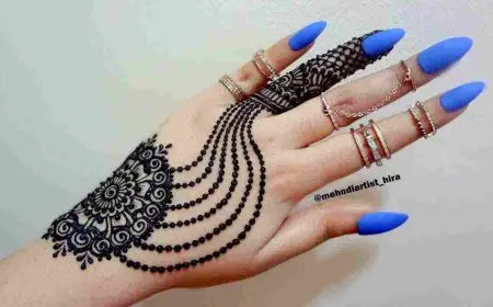 نقش حناء ناعم للبنات