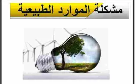 تحضير درس مشكلة الموارد الطبيعية لسنة 1 ثانوي