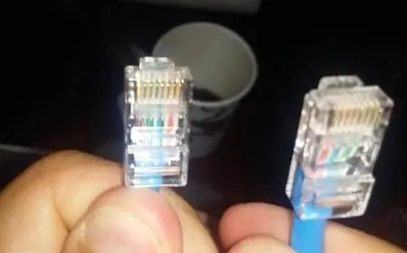 كيفية توصيل سلك النت المقطوع