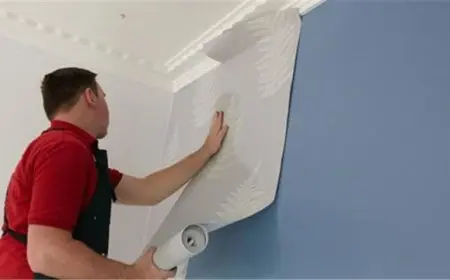 طريقة تركيب ورق الجدران على البوية