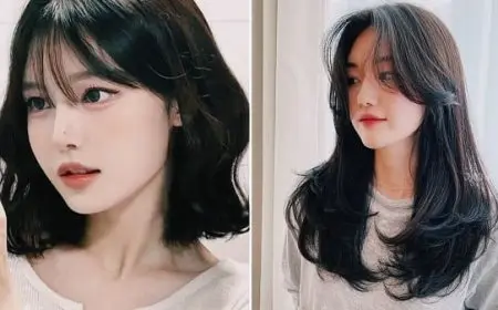 طريقة قص الغرة الكورية