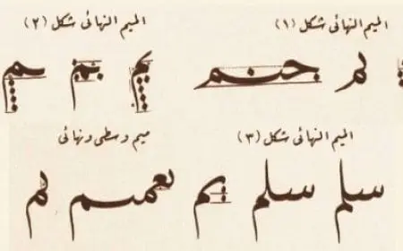الحروف المطموسة في خط النسخ