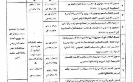 تسجيل طالب في نظام نور