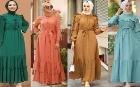 أجمل موديلات فساتين للمحجبات للخروج 2024