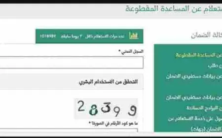 الاستعلام عن المساعده المقطوعه