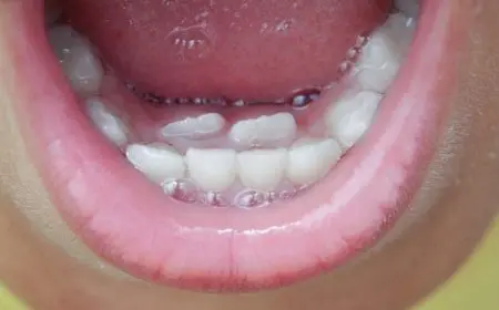 ظهور الأسنان الدائمة خلف اللبنية