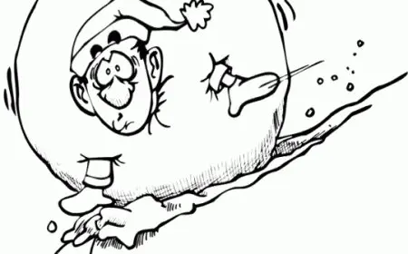 رسم مظاهر فصل الشتاء للأطفال