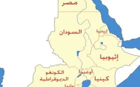 خريطة دول حوض النيل