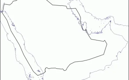 خريطة شبه الجزيرة العربية صماء