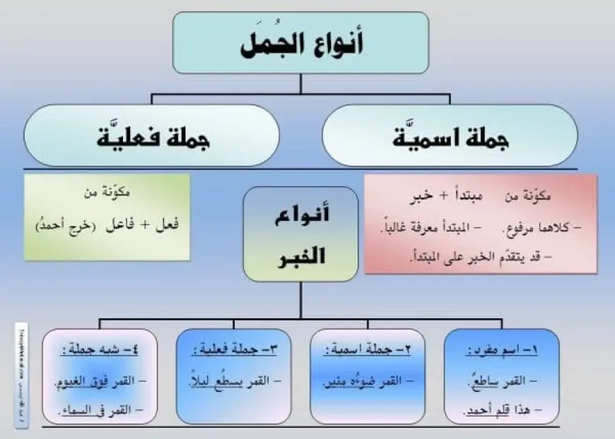 تدريبات على أنواع الخبر