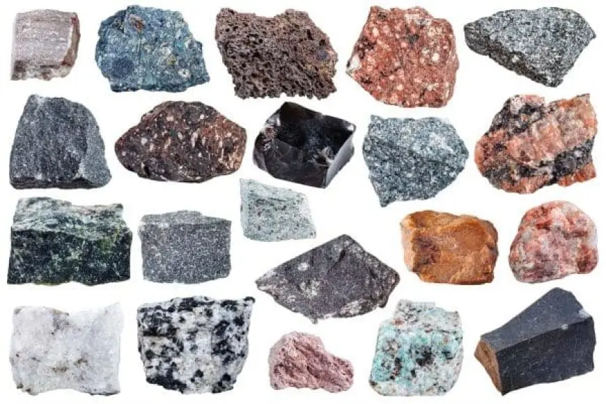 أنواع الصخور النارية السطحية والجوفية والبركانية igneous rocks