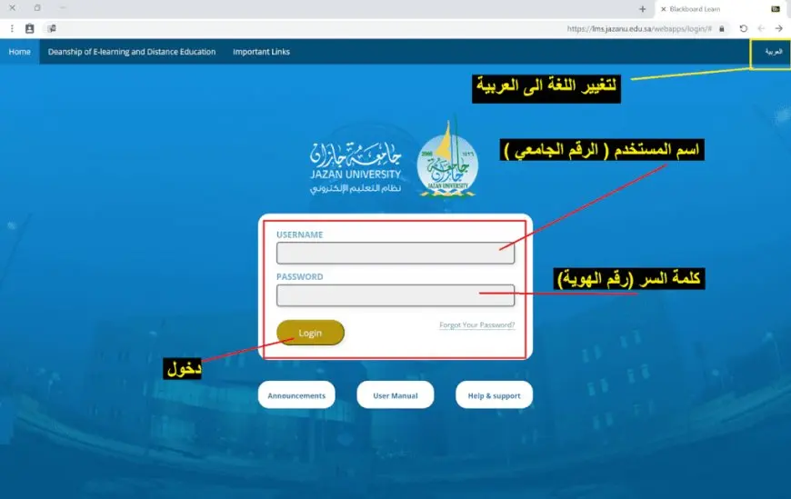 جامعة جازان تسجيل الدخول بالخطوات