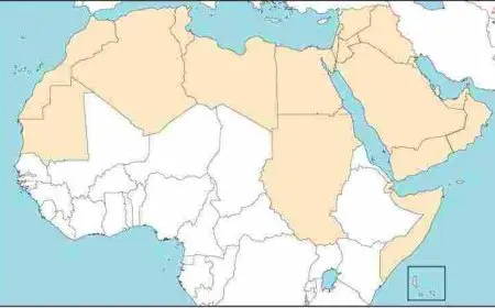 خريطة الوطن العربي صماء