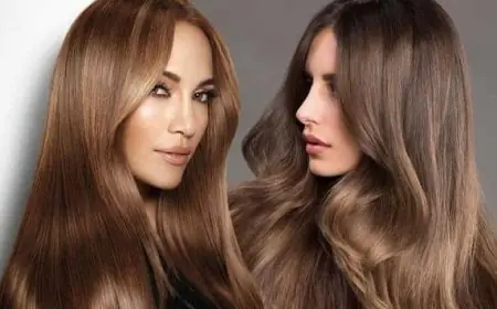 صبغة بني فاتح مع اشقر رمادي بالصور