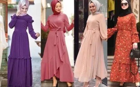 فساتين محجبات خروج تفصيل 2024